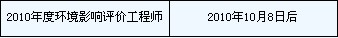 浙江2010年環境影響評價師資格證書領取時間安排