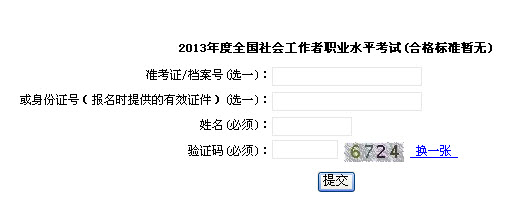 2013年社會工作者考試成績查詢入口(上海)