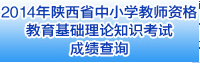 2014上半年陜西教師資格證考試成績查詢入口